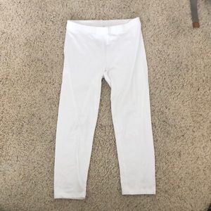 White cropped leggings